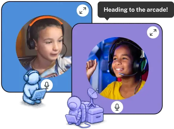 Students connecting virtually